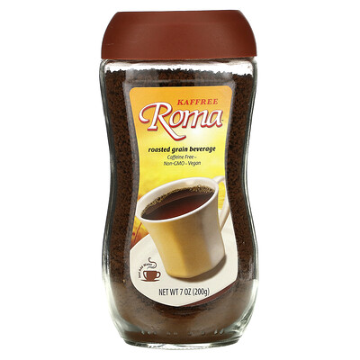 Купить Kaffree Roma Напиток из обжаренных злаков быстрого приготовления, без кофеина, 200 г (7 унций)
