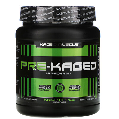 Kaged Muscle Pre-Kaged, предтренировочный комплекс, Хрустящее яблоко, 621 г (1.37 lbs)