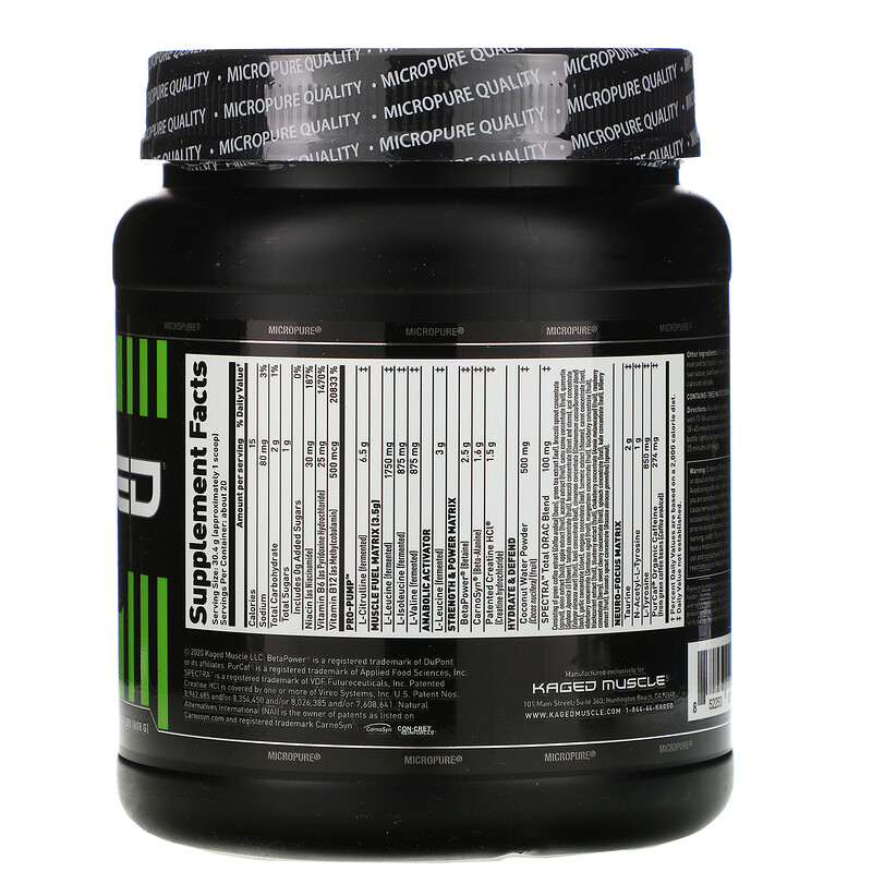 Kaged Muscle, PREKAGED, Premium PreWorkout, Berry Blast
