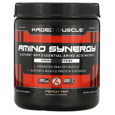 Kaged Muscle Amino Synergy, Peach Tea, 6.88 oz (195 g)