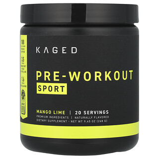 Kaged, Før trening, sport, mango lime, 9.45 oz (268 g)