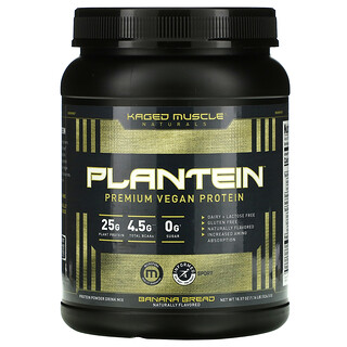 Kaged Muscle, Plantein, Premium Vegan Protein, Banana Bread, 18.57 oz (526.5 g)