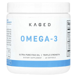 Kaged, Omega-3, trostruka jačina, 60 mekih kapsula