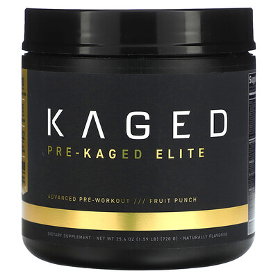 

Kaged PRE-KAGED Elite Advanced Pre-Workout Fruit Punch 1.59 lb (720 g)