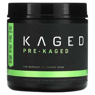 

Kaged PRE-KAGED Pre-Workout Cherry Bomb 1.25 lb (566 g)