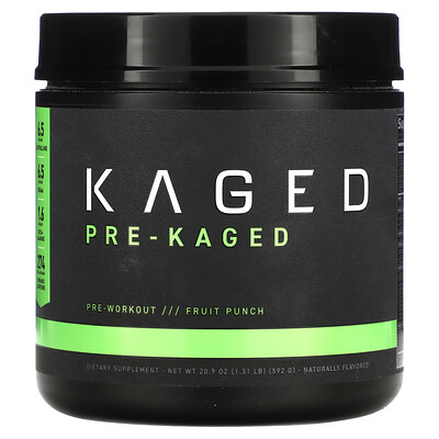 

Kaged PRE-KAGED Pre-Workout Fruit Punch 1.31 lb (592 g)