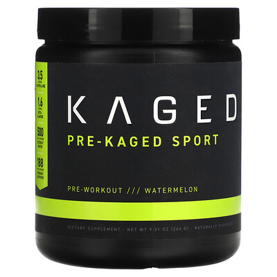 

Kaged PRE-KAGED Sport Pre-Workout Watermelon 9.31 oz (264 g)