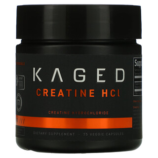 Kaged, Creatină HCl, 750 mg, 75 capsule vegetale