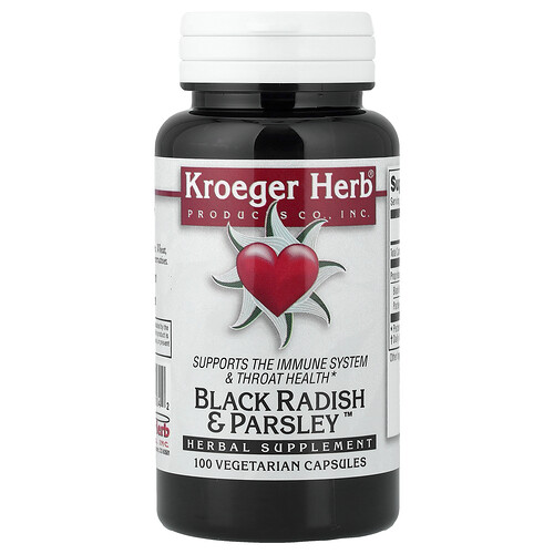 Kroeger Herb Co, Black Radish & Parsley, 100 Vegetarian Capsules
