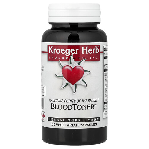 Kroeger Herb Co BloodToner®, 100 Vegetarian Capsules