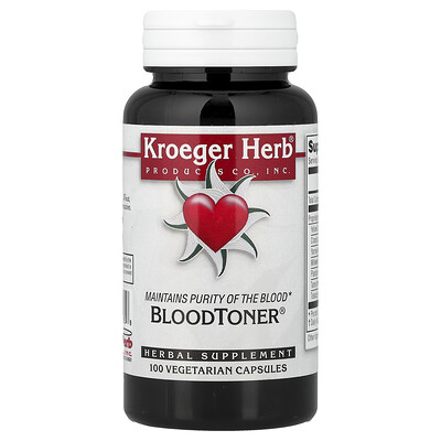 Product Image for Kroeger Herb Co, BloodToner , 100 Vegetarian Capsules