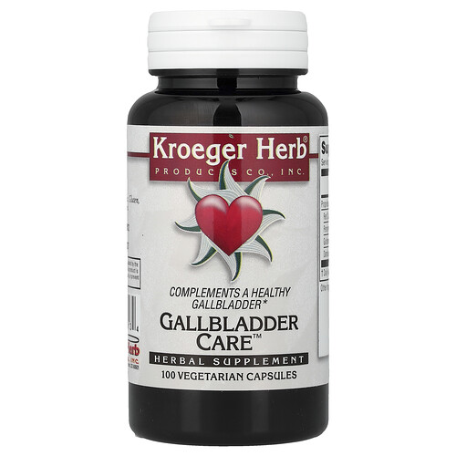 Kroeger Herb Co, Gallbladder Care™, 100 pflanzliche Kapseln