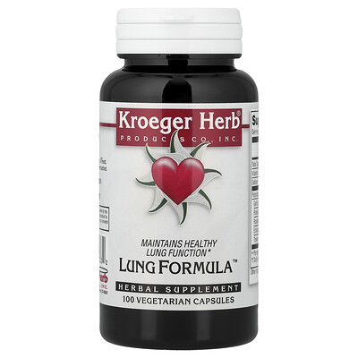 Kroeger Herb Co, Lung Formula™, 100 cápsulas vegetales