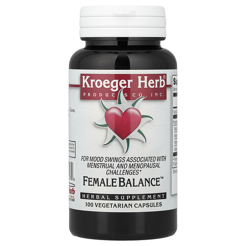 Kroeger Herb Co, Female Balance™, 100 Vegetarian Capsules