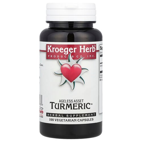 Kroeger Herb Co, Ageless Asset, Turmeric™, 100 pflanzliche Kapseln (450 mg pro Kapsel)