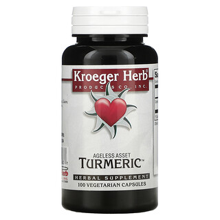 Kroeger Herb Co, 姜黄，100 粒素食胶囊