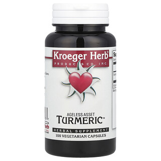 Kroeger Herb Co, Ageless Asset, Turmeric™, 100 pflanzliche Kapseln (450 mg pro Kapsel)