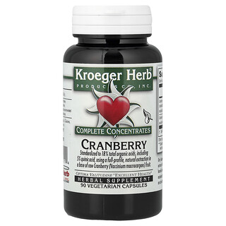 Kroeger Herb Co, Pekatan Lengkap, Kranberi, 90 Kapsul Vegetarian