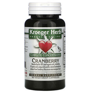 Kroeger Herb Co, Complete Concentrates, Cranberry, 90 Vegetarian Capsules