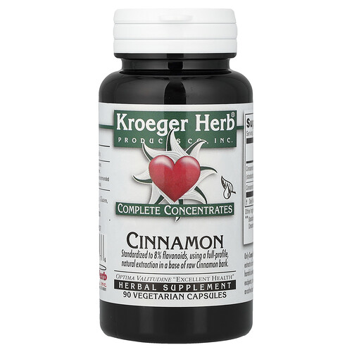Kroeger Herb Co Complete Concentrates Cinnamon 90 Vegetarian Capsules
