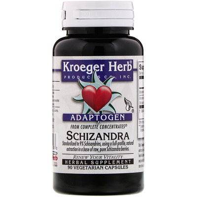 Kroeger Herb Co Совершенные концентраты, китайский лимонник, 90 вегетарианских капсул