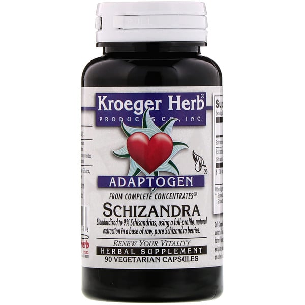 Kroeger Herb Co, 完全濃縮物，五味子，90粒素食膠囊