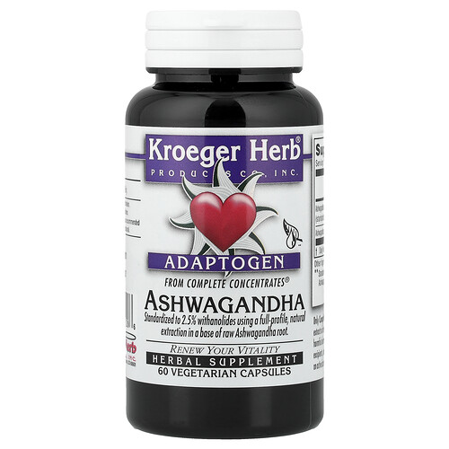 Kroeger Herb Co, Ashwagandha, 60 vegetarische Kapseln