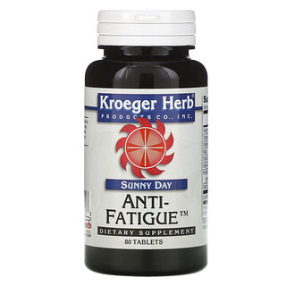 Kroeger Herb Co, Sunny Day, Anti-Fatigue, Nahrungsergänzung gegen Müdigkeit, 80 Tabletten