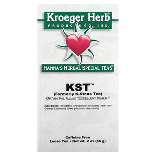 Kroeger Herb Co, Hanna's Kruiden Speciale Thee, KST, Cafeïnevrij, 2 oz (56 g)