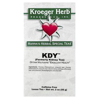 Kroeger Herb Co, Hanna's Herbal Special Teas®, KDY™, koffeinmentes, 56 g (2 uncia)
