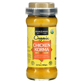 Khazana, Organic Chicken Korma Simmer Sauce, 12.7 oz (360 g)