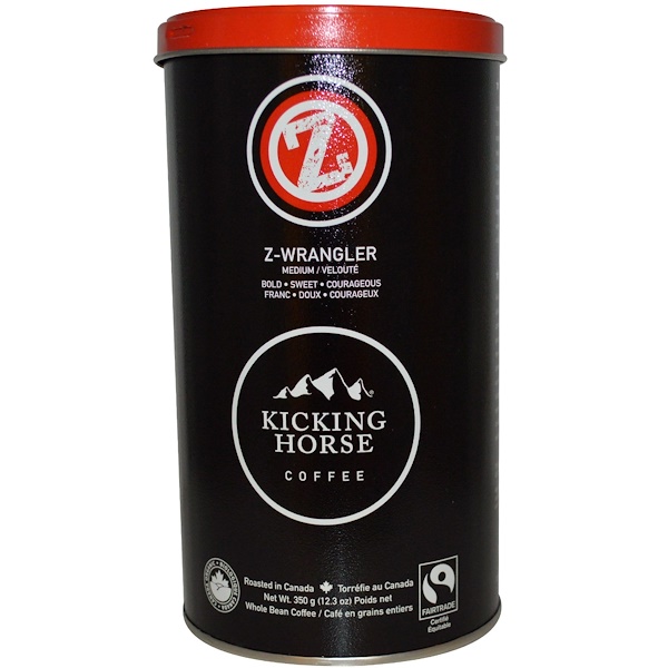 Kicking Horse, Z- Wrangler, Кофе в зернах, средней обжарки 12.3 унции (350 г) (Discontinued Item) 