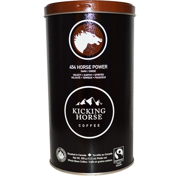 Kicking Horse, 454 Horse Power, Темный цельнозерновой кофе, 12,3 унции (350 г) (Discontinued Item) 