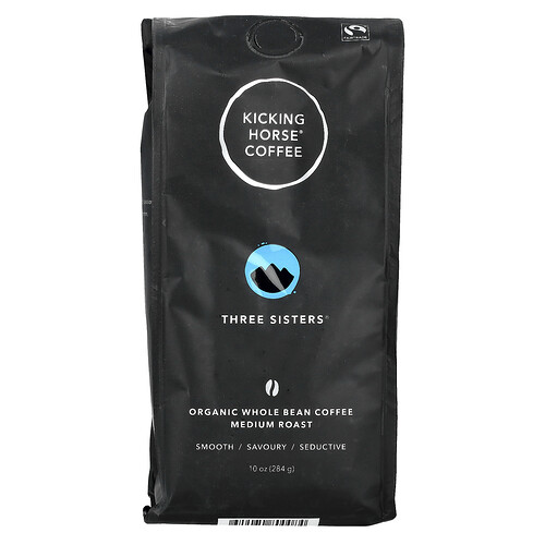 Kicking Horse, Three Sisters®, Organic Whole Bean Coffee, Medium Roast, 10 oz (284 g)