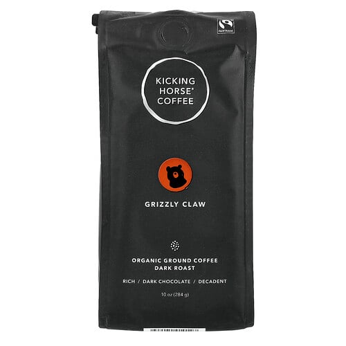 Kicking Horse, Grizzly Claw, Organic Coffee, Ground, Dark Roast, 10 oz (284 g)
