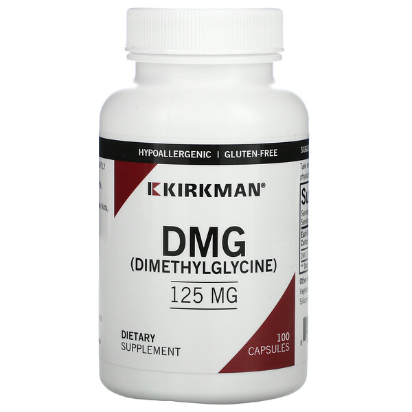 Kirkman Labs‏, DMG (Dimethylglycine), 125 mg, 100 Capsules
