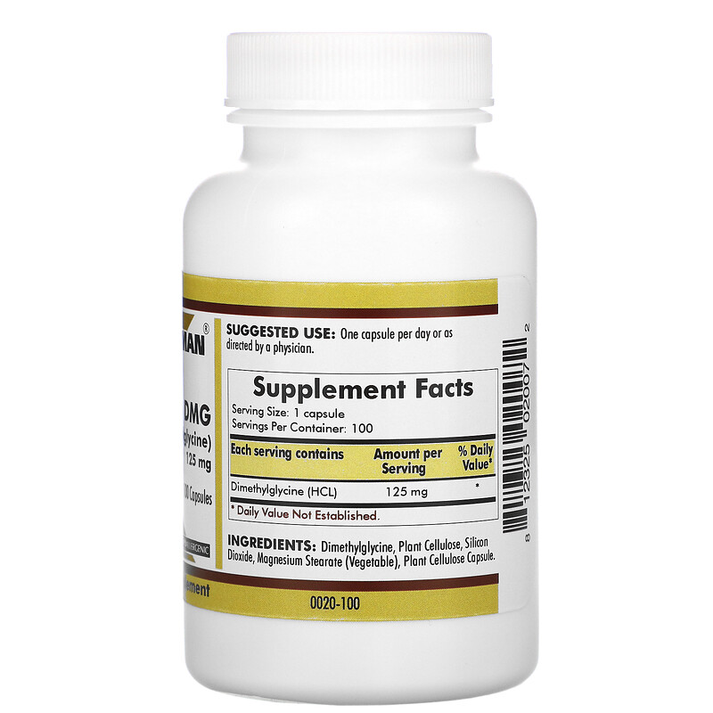 Kirkman Labs, DMG (Dimethylglycine), 125 mg, 100 Capsules iHerb