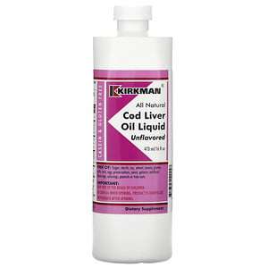 Отзывы о Киркман Лэбс, Cod Liver Oil Liquid, Unflavored , 16 fl oz (473 ml)