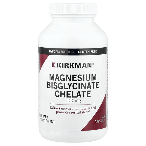 Kirkman Professional Magnesium Glycinate - Bio-Max Series - Hypoallergenic - 250 Capsules