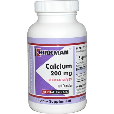 Kirkman Labs Кальций Био-Макс, 200 мг, 120 капсул