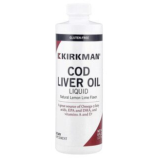 Kirkman Labs, Tran flytende, naturlig sitronlime, 8 fl oz (237 ml)