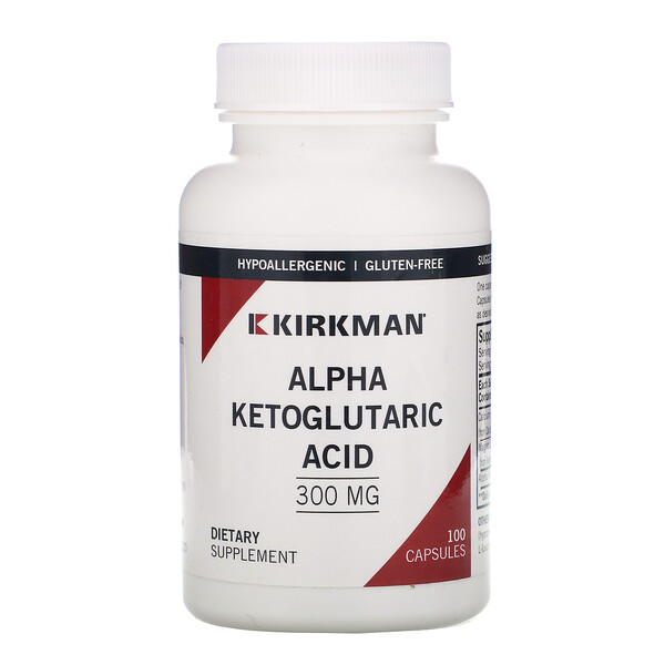 Kirkman Labs‏, Alpha Ketoglutaric Acid, 300 mg, 100 Capsules