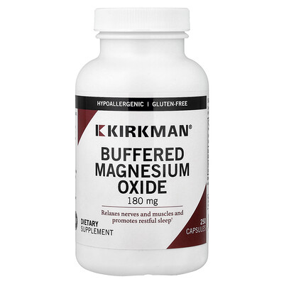 Product Image for Kirkman Labs, Buffered Magnesium Oxide, 250 Capsules