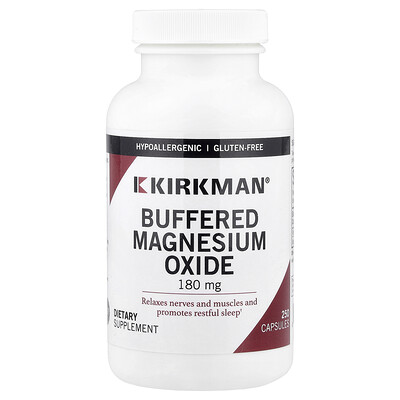 Kirkman Labs, Buffered Magnesium Oxide, 180 mg, 250 Capsules