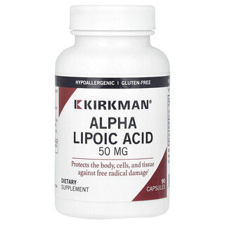 Kirkman Labs, Ácido Alfalipóico, 50 mg, 90 Cápsulas