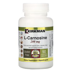 Отзывы о Киркман Лэбс, L-Carnosine, 200 mg, 90 Vegetarian Capsules
