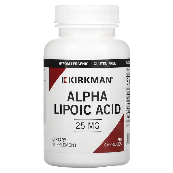 Kirkman Labs‏, Alpha Lipoic Acid, 25 mg, 90 Capsules