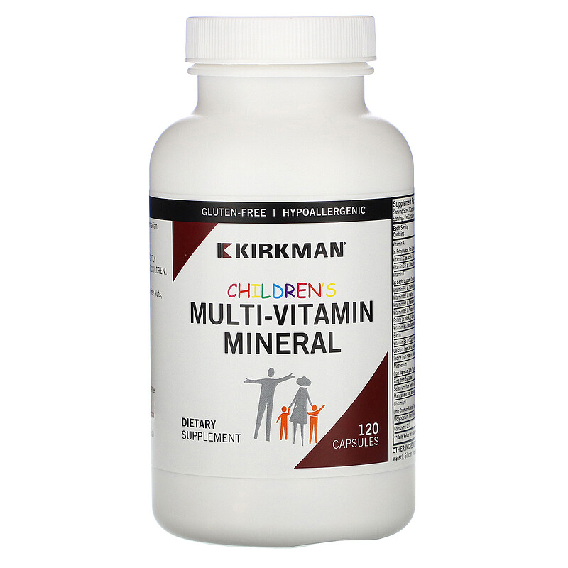Kirkman Labs, Children's Multi-Vitamin Mineral, 120 Capsules - iHerb