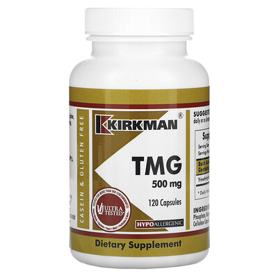 Kirkman Labs Триметилглицин (TMG), 500 мг, 120 капсул