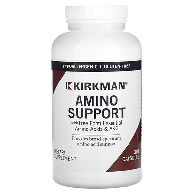 Product Image for Kirkman Labs, Amino Support with Free Form Essential Amino Acids & AKG, 304 Capsules
